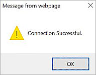 Screenshot of the SecureAuth Connection Successful dialog box